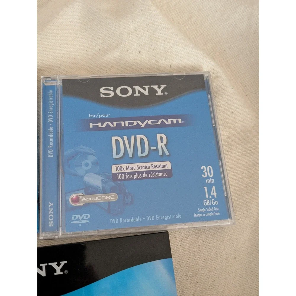 Lot of 3 Sony Handycam DVD-R 30min 1.4GB 8cm Recordable Discs AccuCORE New
